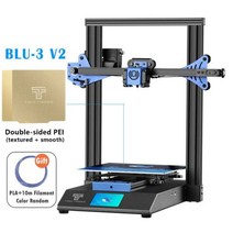 [케이로] 353271 Twotrees Blu-3 3D 프린터 블루 3 DIY 인쇄 키트 무소음 드라이버 TMC2225 듀얼 드라이브 압출기 프루사 i3 로빈 나노 마더보드, Blu-3 V2 With PEI_2_EU