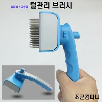 조군컴파니 강아지 빗 브러시 죽은털 엉킨털 관리 요크셔테리어 요키 웰시코기 페키니즈 닥스훈트, 블루