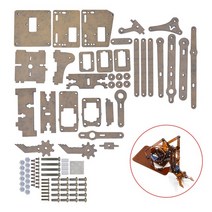 아두이노 키트 코딩 입문 교육 보드 점퍼선 SG90 MG90S 4 DOF Unassembly 아크릴 기계 팔 로봇 매니manipu, 03 Brown acrylio