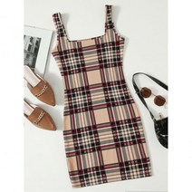 캐주얼 플래드 드레스