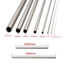 스텐주름관 1/3/5/10pcs 304 스테인리스 둥근 모세관 250mm 500mm 긴 똑 바른 관 4x 3mm/6x 4mm/8x 6mm/10x 8mm/10x 9mm/12x11mm, 8x5x500mm 1pcs