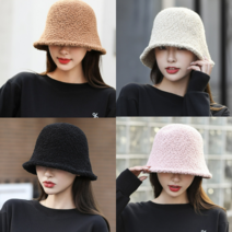 양털 뽀글이모자 여성벙거지 버킷햇