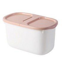 저장 용기 쌀 디스펜서 곡물 시리얼 개 빈 상자 뚜껑 밀가루 주방 조리대 냉장고 과일 대형 애완 동물, 02 Pink