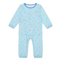 [블루독베이비8] FW22 BL땅콩내의 HJ (42A7005420) (BLUEDOG BABY 유아 출산 백일 선물 도트 강아지 내복)