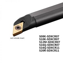 선반 밀링 바이트 1pc s08k s10k s12m s16q s20r sdxcr07 sdxcr11 cnc 커터 도구 sdxcr 내부 선삭 공구 홀더 dcmt 카바이드 인서트, S12M-SDXCL07
