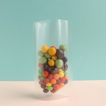 블레스팩 투명 스탠드 봉투 10X17+3 100매 간식 보관 사료 소분