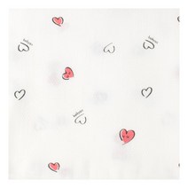 [베이비앙] 순면 나염 아기 엠보손수건 10장(혼합가능)(오후5시이전 주문건 다음날도착), 04순면 캐릭터 손수건 10장 하트
