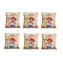 잔망루피 떡볶이스낵 80g x 6개 치즈뿌린맛 매운봉지과자 사무실탕비실간식, 1개