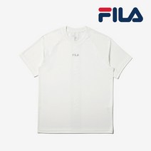 휠라 휠라[FS2RSD2202X] 공용 기능성 로고 티셔츠 OWH