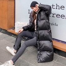 여성 롱 후드 보세 패딩 블랙 점퍼 단체 간절기 겨울 71u 오버핏 가벼운 아우터 고등 학생 코트 유행