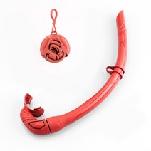 센터스노클 스노클링 스노쿨링장비 스노클 수영연습용품실리콘 접이식 스노클링 튜브 스쿠버 다이빙 마우스, 04 Orange