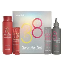 MASIL 마실 살롱 헤어38 모발홈케어세트: CMC 샴푸 300ml+ 8초살롱 헤어마스크 200ml.+ 스틱형 8ml*4개입