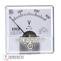 SY-80 AC 300V 아날로그 메타 배전반 교류 전압계 지시 전기계기 Volt Meter V메타 삼영전기