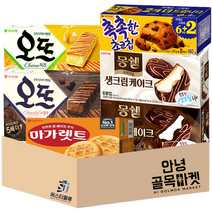 [안녕골목마켓] 안녕종합스낵(곽과자) 2번세트_오뜨쇼콜라+오뜨치즈+몽쉘생크림+몽쉘카카오+촉촉한초코칩+마가렛트, 오뜨쇼콜라+오뜨치즈+몽쉘생크림+몽쉘카카오+촉촉한초코칩+마가렛트