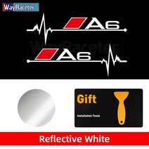 차량용스티커 2Pcs 반사 자동차 창 스티커 데칼 Audi A1 A3 A4 A5 A6 A7 S3 S4 S5 S6 S7 Q3 Q5 Q7 TT 액세, 05 For A6