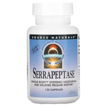 Source Naturals 소화 장 건강 관리 세라펩타제 Serrapeptase 120정 1팩