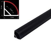 V 형 LED 블랙 알루미늄 프로파일 밀키 커버 채널 디퓨저 벽 장식 코너 캐비닛 바 라인 튜브 스트립 라이트 0 5 m pcs, 02-All Black, 24-3PCS