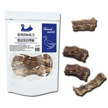 듀펫러브도그 국내산수제간식 면역력강화간식 4종 홍삼오리목뼈 홍삼오리날개 홍삼오리도가니 돼지껍데기, 2개, 홍심오리목뼈