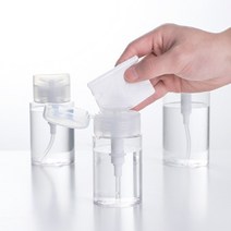 이메이트 푸시공병 리무버 용기 원터치 토너패드 화장품 소분 투명 공병, 디스펜서 전용 깔때기, 화이트