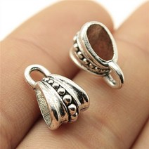 공예 부속 삼각형 걸이형 버클 비즈 커넥터 DIY 쥬얼리 제작 액세서리 20 개, 18 16x10mm-Silver