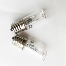 자외선 빛 튜브 전구 램프 DC 10-12V E17 살균 UVC UV3W 소독 오존, 1개, 3W 램프 2개