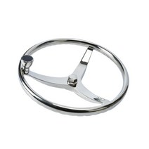 보트 액세서리 해양 스테인레스 스틸 보트 스티어링 휠 3 스포크 13-1/2 " 직경 5/8" -18 너트, 한개옵션0