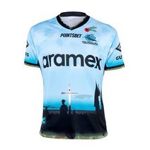 미식축구져지 럭비 유니폼 아메리칸풋볼 NFL Sharks Mens 저지, 4.ANZAC - XL