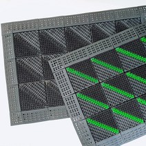 PVC조립블록매트 미끄럼방지 현관매트 학교 관공서, 회색(60×90cm)