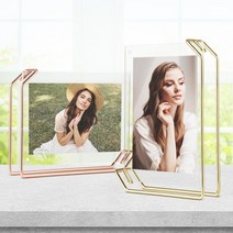 리브리움 탁상액자 중 투명아크릴 틀 프레임 웨딩제작, 젊은 도토리dude 골드 중