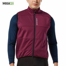 승마 조끼 보호 승마용품 남성 여성 안전 WOSAWE 가을 겨울 남자 Windproof 사이클링 조끼 따뜻한 열 Slee, 03 Dark red_03 XL