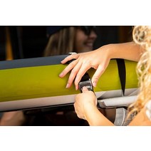 Pelican 버클 범퍼가 있는 루프 랙 타이 다운 디럭스 스트랩 - 카약 카누 서프보드 및 패들 보드용 4.8m (15피트) PS1955 블랙 바이오더