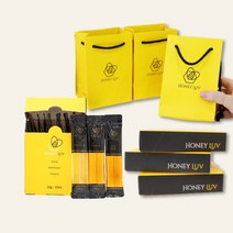 허니럽 꿀 스틱 10포+10포 천연 토종 벌꿀 답례품 선물, 꿀스틱 10포+10포, 2개
