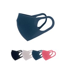 폴리우레탄마스크 헬스장마스크 국내산 귀편한 코편한 귀안아픈마스크 사무실 운동용 핑크 블랙 네이비 그레이 빨아쓰는 입체 마스크 대형/중형, 중형(M)/네이비 1매