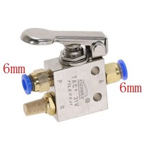 공압 부품 Mechanical Valve TAC2-31P 1/8" Thread 2 Position 3 Way Spring Return Lever Air Pneuma, 03 PC 6mm Fittings
