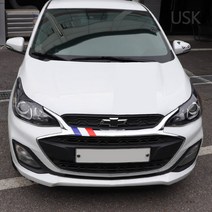 JSTAR 더뉴 스파크 전용 그릴 포인트 3색 국기 디자인 데칼스티커 랩핑필름 실외 드레스업 익스테리어 용품, B_독일_운전석