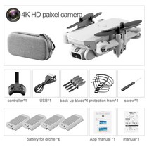 XKJ 미니 드론 4K 1080P 480P 카메라 RC 접이식 Quadcopter WiFi Fpv 공기 압력 고도는 를위한 검정색과 회색 Dron 을 잡아, 협동사, 4K 그레이 4B 백