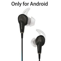 QCY 오리지널 BOSE QuietComfort 20 QC20 이어폰 노이즈 캔슬링 딥베이스 스포츠 헤드셋 마이크 포함, 01 Android Black