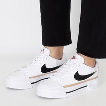 나이키 우먼스 키높이 스니커즈 W 코트 레거시 리프트