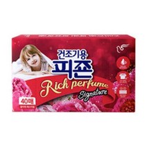 DUP684115종이섬유유연제향기건조기용 플라워페스티벌 유연제 40매 피죤 시트형 코스트건조기시트지, 1