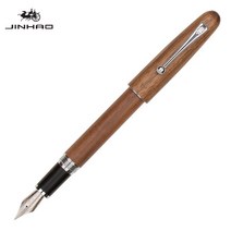 만년필 Jinhao 럭셔리 우드 표준 금속 정밀 0.5mm 고급 펜촉 캘리그라피 잉크 펜 사무실 쓰기용, [01] 0.5MM, [01] Walnut