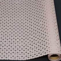 [귀염포장] 꽃무늬 뿅뿅 펀칭롤 - 연연팥색(50cmx10yds) 고퀄리티 포장지 꽃다발 선물 포장 공예 플라워 원데이클래스(5롤이상 주문시 배송가능)