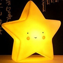 귀여운 취침등 무드등 LED 아이방 인테리어 캠핑 소품등 별 구름 공룡 햇님, 달(노랑)