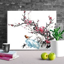 푸아이 명화 유화그리기 매화나무 40x50 DIY 그림 물감 붓 세트 캠퍼스페인팅 PW625, 5212