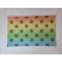 타로 스프레드천 러그 매트 레인보우