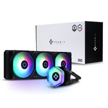 이엠텍 REDBIT 360 ARGB CPU 쿨러 블랙