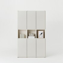 한샘 샘 책장 5단 120cm 모던형 시공 (컬러 택1), 라이트메이플_책장/그레이_도어(E)