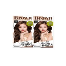 헬로버블 폼 컬러 6N 초코브라운 2개