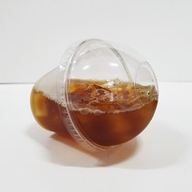 커피바바 92페트 12온스 아이스컵 + 뚜껑 100세트, 12온스 아이스컵+무타공돔뚜껑세트