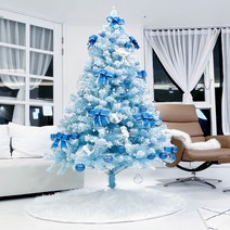 파티파티 프리미엄 티파니블루 트리전구 장식 트리스커트 풀세트 1.5M 1.8M, 티파니 블루트리1.5M