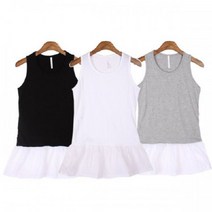 TOP Sleeveless 밑단프릴 레이어드 롱나시 DM-4829[emsq;500008033680D1